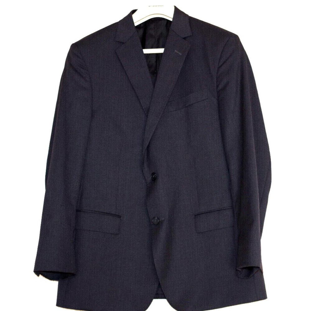 Z Zegna "City" Charcoal Button Dual Vent Wool Blazer Size Italy 50. USA 40